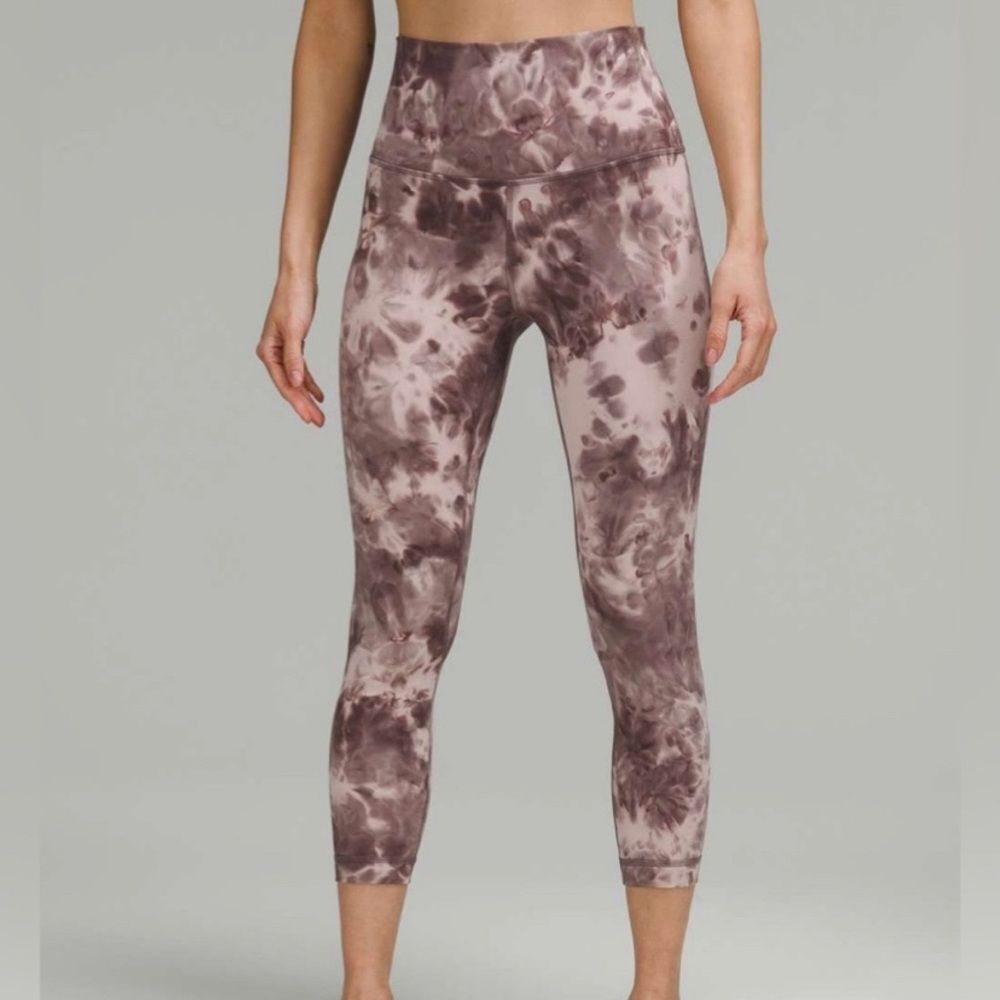 Lululemon Align High-Rise Crop 23" Diamond Dye Mink Bery‎ Lunar Rock Shadow Grey